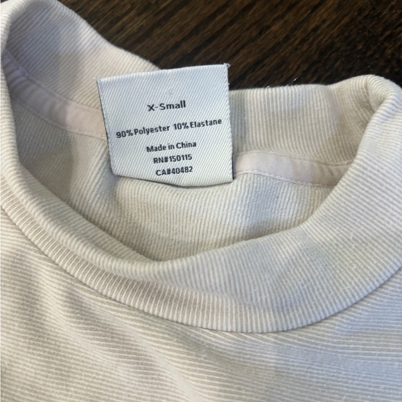 Varley Off-White Ribbed Sweatshirt - Picture 5 of 6